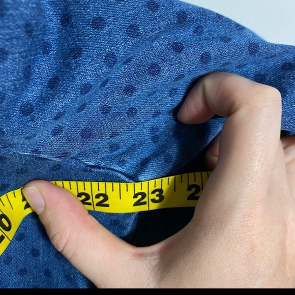 Joules Sammy Denim Polka Dot Dress Sz 14 Women’s Long Sleeve Mini - Picture 5 of 8